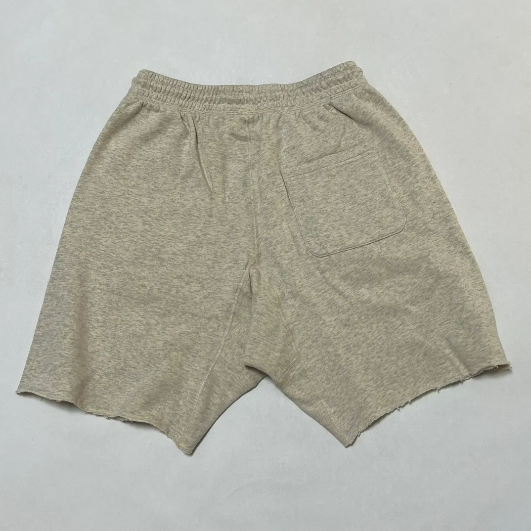 SAINT Mxxxxxx 'SAINT' SWEAT SHORTS/GRY/BLK embroidered SAINT LOGO basic shorts, distressed gray/washed black S-XL, four needles and six threads throughout, produced by a major domestic factory, imported Tajima machine embroidery, washed and distressed, original version